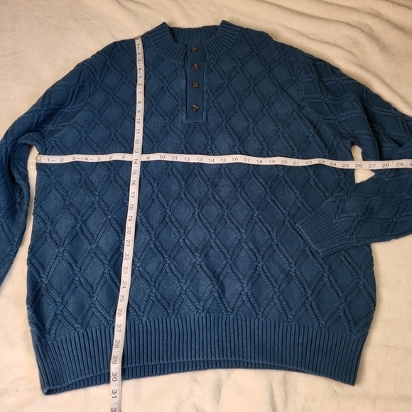 Norm Thompson Sweater. Teal/Blue. Cotton Blend. Men's XL NWOT - Picture 6 of 14
